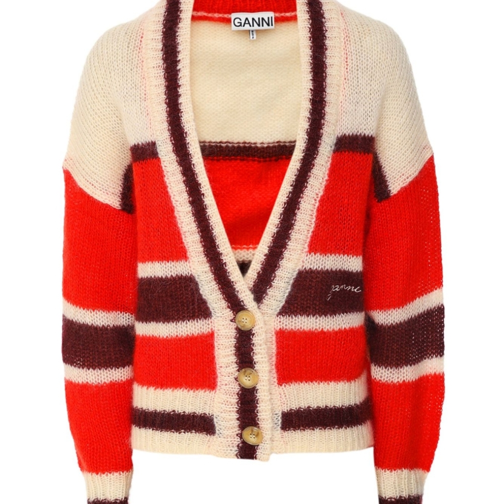 GANNI Alpaca Blend Cardi
